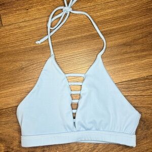 Light Blue Halter Second Skin Dance Top